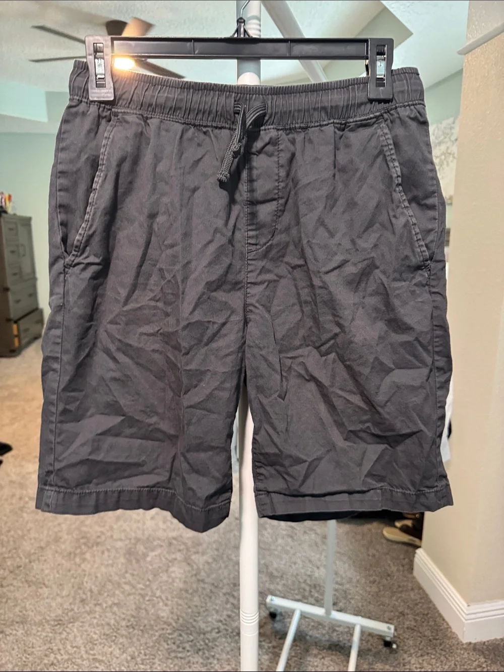Old Navy Boys Charcoal Gray Drawstring Shorts